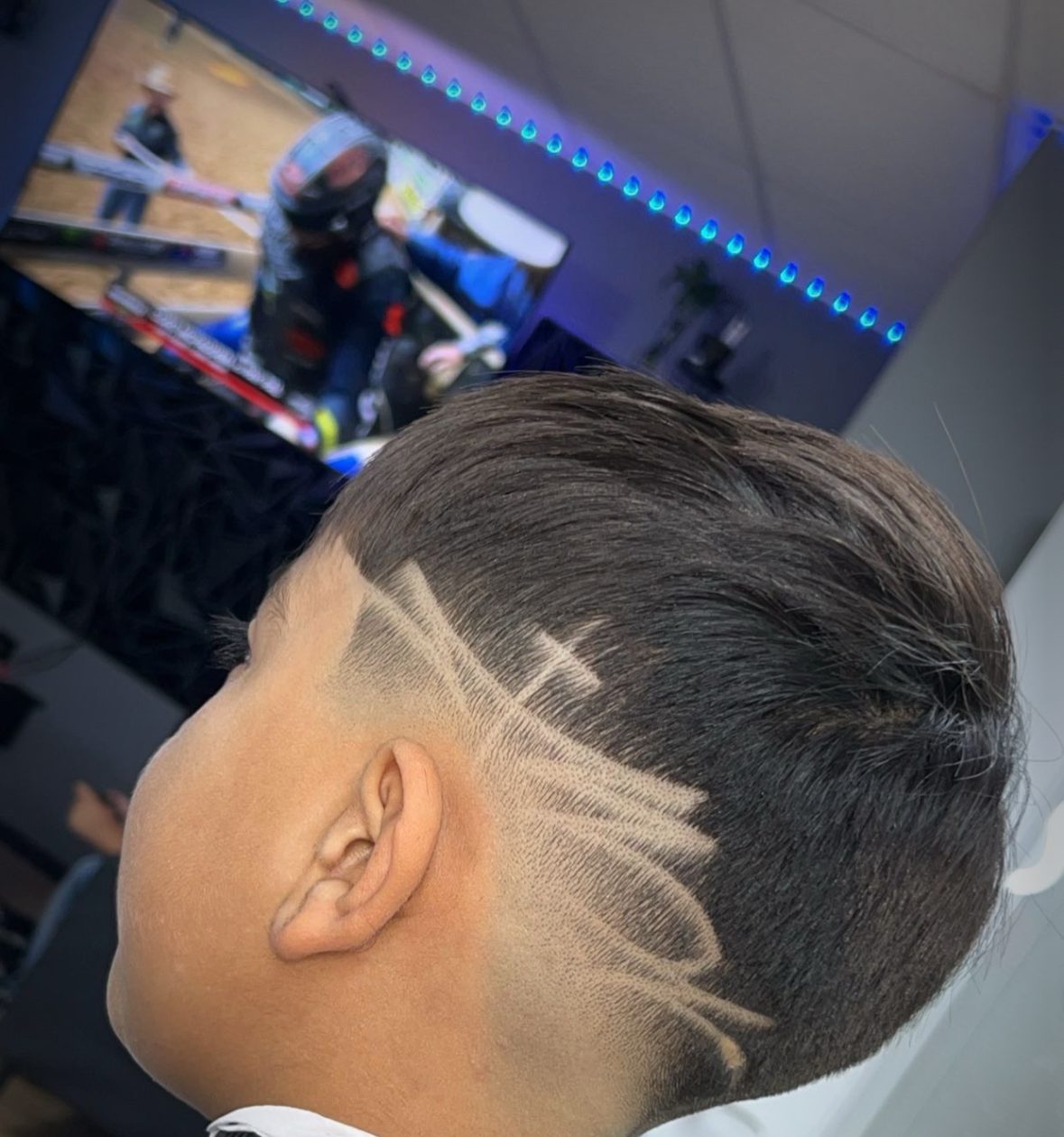 Kids cut with large custom design